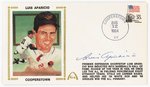 1984 LUIS APARICIO (HOF) SIGNED FIRST DAY COVER SILK CACHE "COOPERSTOWN".