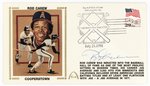 1991 ROD CAREW (HOF) SIGNED FIRST DAY COVER SILK CACHE "COOPERSTOWN".