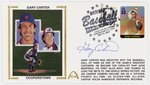 2003 GARY CARTER (HOF) SIGNED FIRST DAY COVER SILK CACHE "COOPERSTOWN".