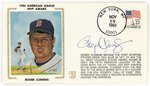 1986 ROGER CLEMENS SIGNED FIRST DAY COVER SILK CACHE "1986 AMERICAN LEAGUE MVP AWARD".