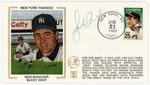 1989 BUCKY DENT SIGNED FIRST DAY COVER SILK CACHE "NEW YORK YANKEES NEW MANAGER".