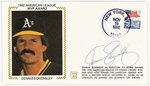 1992 DENNIS ECKERSLEY (HOF) SIGNED FIRST DAY COVER SILK CACHE "1992 AMERICAN LEAGUE MVP AWARD".