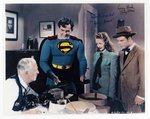 SUPERMAN 1948 SERIAL NOEL NEILL & TOMMY BOND SIGNED OVERZIED PHOTO PRINT.
