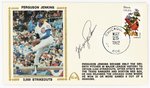 1982 FERGUSON JENKINS (HOF) SIGNED FIRST DAY COVER SILK CACHE "3,000 STRIKEOUTS".