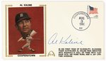 1980 AL KALINE (HOF) SIGNED FIRST DAY COVER SILK CACHE "COOPERSTOWN".