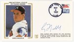 1992 GREG MADDUX (HOF) SIGNED FIRST DAY COVER SILK CACHE "1992 NATIONAL LEAGUE CY YOUNG AWARD".