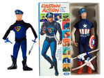 "CAPTAIN ACTION" BOXED FIGURE WITH CAPTAIN AMERICA OUTFIT AND ACCESSORIES.