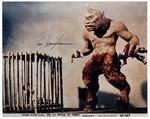 RAY HARRYHAUSEN SIGNED PHOTO PRINT.