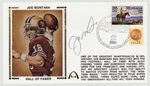 2000 JOE MONTANA (HOF) SIGNED FIRST DAY COVER SILK CACHE "HALL OF FAMER".