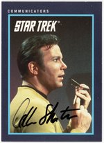 STAR TREK - CAPTAIN KIRK ACTOR WILLIAM SHATNER SIGNED TRADING CARD.