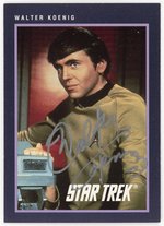 STAR TREK - CHEKOV ACTOR WALTER KOENIG SIGNED TRADING CARD.