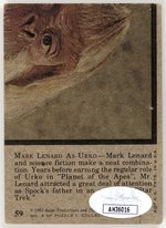 PLANET OF THE APES - URKO ACTOR MARK LENARD SIGNED TRADING CARD.