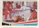 SPACE: 1999 CREATOR GERRY ANDERSON SIGNED TRADING CARD.