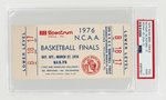 1976 NCAA SEMI-FINALS MENS BASKETBALL FULL TICKET PSA 2 GOOD.