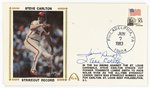 1983 MULTI SIGNED (HOF) FIRST DAY COVER SILK CACHE "STRIKEOUT RECORD".