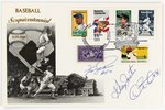 1989 MULTI SIGNED (HOF) FIRST DAY COVER "BASEBALL SESQUICENTENNIAL 1839-1989".