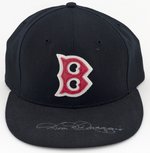 DOM DIMMAGIO SIGNED BOSTON RED SOX BASBALL CAP.