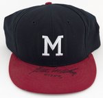 EDDIE MATHEWS (HOF) SIGNED MILWAUKEE BRAVES BASEBALL CAP.