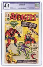 AVENGERS #2 CGC RESTORED 4.5 SLIGHT (C-1) VG+.