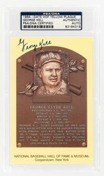 GEORGE KELL (HOF) SIGNED HOF POSTCARD PSA/DNA AUTHENTIC AUTO.