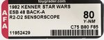 STAR WARS: THE EMPIRE STRIKES BACK (1982) - ARTOO DETOO (R2-D2) SENSORSCOPE 48 BACK-A AFA 80 Y-NM.