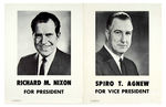 AGNEW FOR GOVERNOR/FOR VP/MUSICAL COMEDY (PHIL OCHS) AND POSTER PAIR WITH NIXON.