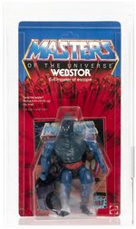 MASTERS OF THE UNIVERSE (1984) - WEBSTOR SERIES 3/12 BACK AFA 80 NM (CLEAR BLISTER).