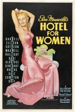 HOTEL FOR WOMEN LINEN-MOUNTED ONE SHEET MOVIE POSTER.