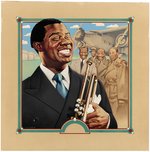 BIG BANDS: LOUIS ARMSTRONG LP COVER ORIGINAL ART BY RICHARD WALDREP.