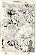 ALL-STAR SQUADRON #27 COMIC BOOK PAGE ORIGINAL ART BY RICHARD HOWELL.