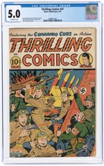 THRILLING COMICS #47 APRIL 1945 CGC 5.0 VG/FINE.