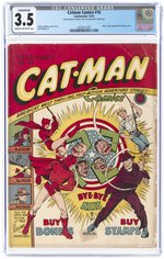 CATMAN COMICS #16 DECEMBER 1942 CGC CONSERVED 3.5 VG-.