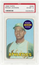 1969 TOPPS #260 REGGIE JACKSON (HOF) PSA 6 EX-MT.