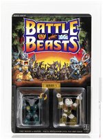 BATTLE BEASTS (1987) - ROAMING BUFFALO & GRUESOME GATOR SERIES 1 AFA 80+ NM.