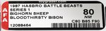 BATTLE BEASTS (1987) - BIGHORN SHEEP & BLOODTHIRSTY BISON SERIES 1 AFA 80 NM.