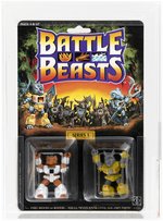 BATTLE BEASTS (1987) - SLY FOX & ROCKY RHINO SERIES 1 AFA 80 NM.