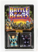 BATTLE BEASTS (1987) - SABER SWORD TIGER & PEW-TRID SKUNK SERIES 2 AFA 85 NM+.