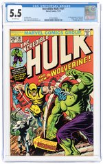 INCREDIBLE HULK #181 NOVEMBER 1974 CGC 5.5 FINE- (FIRST WOLVERINE).