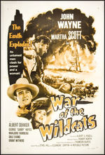 "WAR OF THE WILDCATS" WITH JOHN WAYNE AND MARTHA SCOTT ONE-SHEET MOVIE POSTER LINEN BACKED.