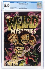 WEIRD MYSTERIES #2 DECEMBER 1952 CGC 5.0 VG/FINE.