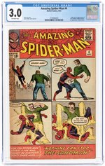 AMAZING SPIDER-MAN #4 SEPTEMBER 1963 CGC 3.0 GOOD/VG (FIRST SANDMAN).