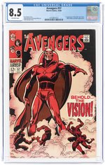 AVENGERS #57 OCTOBER 1968 CGC 8.5 VF+ (FIRST SILVER AGE VISION).