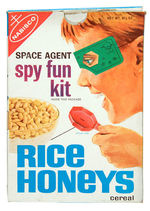 "NABISCO RICE HONEYS/SECRET AGENT SPY FUN KIT" CEREAL BOX WITH PREMIUMS.