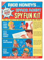 "NABISCO RICE HONEYS/SECRET AGENT SPY FUN KIT" CEREAL BOX WITH PREMIUMS.