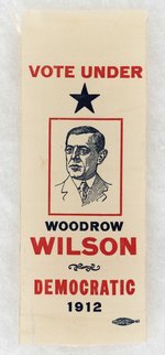 WILSON NEW YORK VOTE UNDER STAR 1912 PORTRAIT RIBBON.