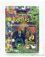 UNIVERSAL STUDIOS MONSTERS TEENAGE MUTANT NINJA TURTLES (1994) - INVISIBLE MAN MICHAELANGELO AFA 75 EX+/NM (BLUE ACCESSORIES & CARD).