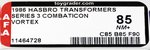 TRANSFORMERS (1986) SERIES 3 COMBATICON - VORTEX AFA 85 NM+.