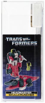 TRANSFORMERS (1987) SERIES 4 HEADMASTER - SKULLCRUNCHER AFA 85+ NM+.