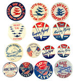 "KEEP 'EM FLYING" AND "SAY IT WITH FLIERS" EXTENSIVE BUTTON COLLECTION.