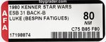 STAR WARS: THE EMPIRE STRIKES BACK (1980) - LUKE SKYWALKER (BESPIN FATIGUES) 31 BACK-B AFA 80 NM.